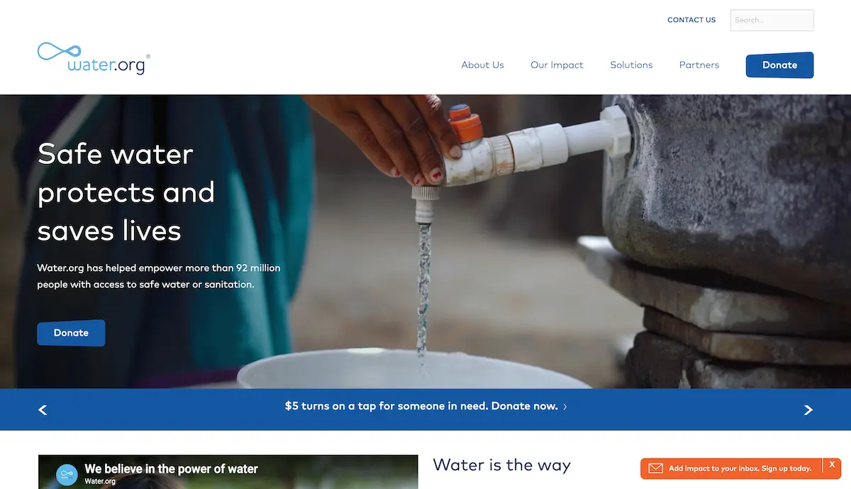 Water.org hero image