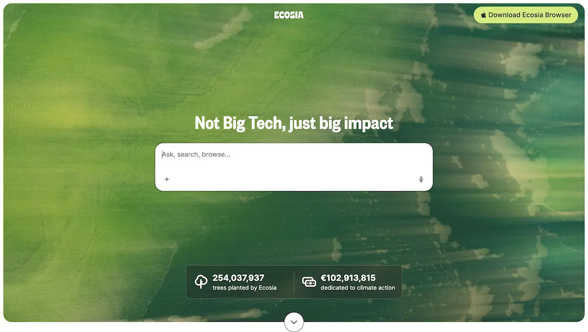 Ecosia hero image