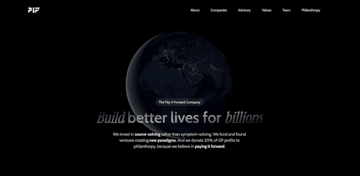 Pay it Forward Ventures hero image