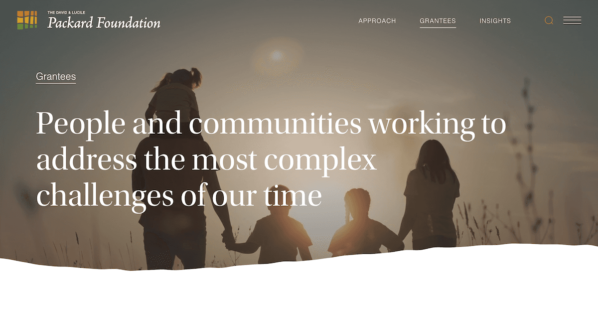 The David and Lucile Packard Foundation hero image