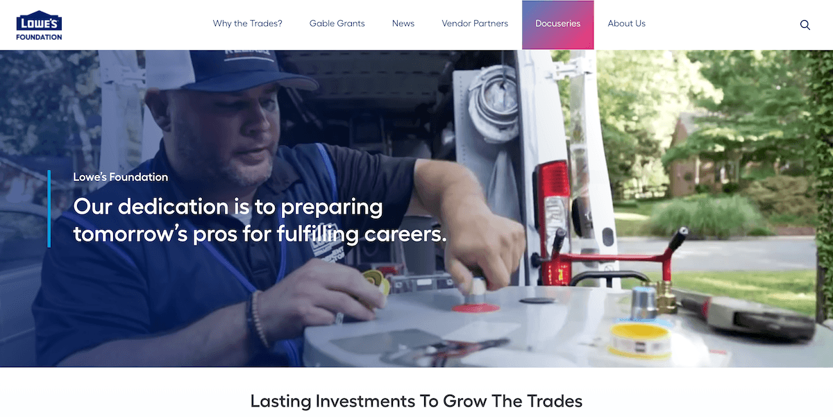 Lowe’s Foundation hero image