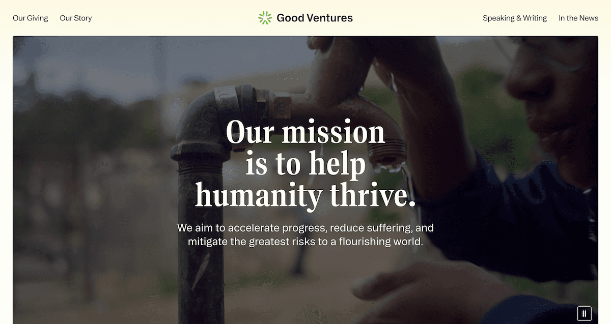 Good Ventures hero image