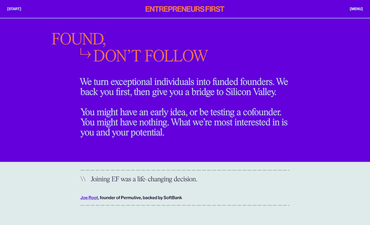 Entrepreneurs First hero image