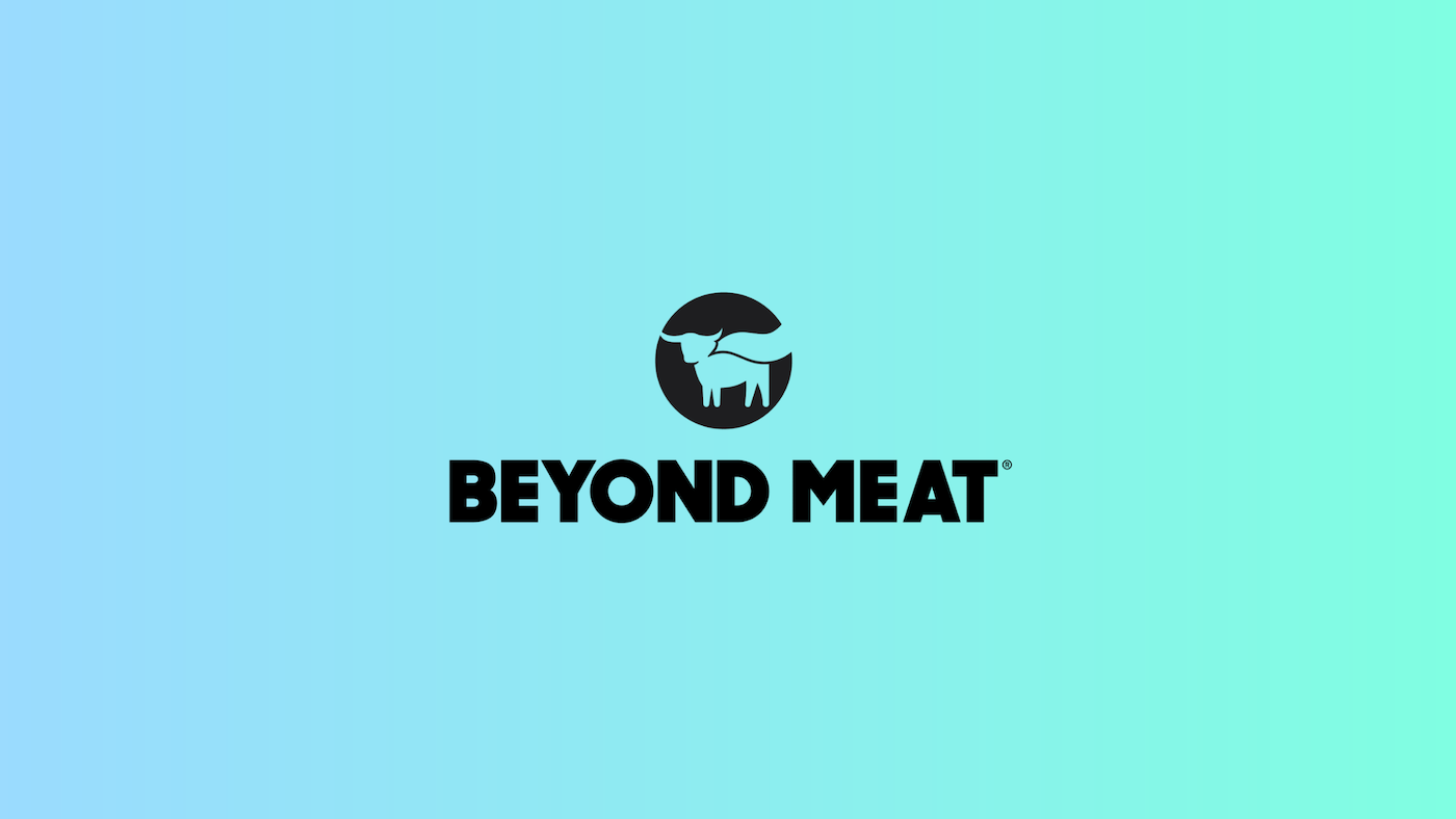 Beyond Meat business case study featuring the company's plant-based meat products and corporate logo, illustrating the rise and challenges of the pioneering food tech company