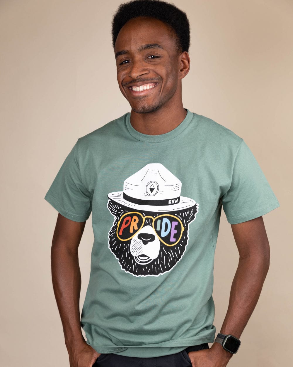 Keep Nature Wild - Pride Bear Unisex Tee | Sage