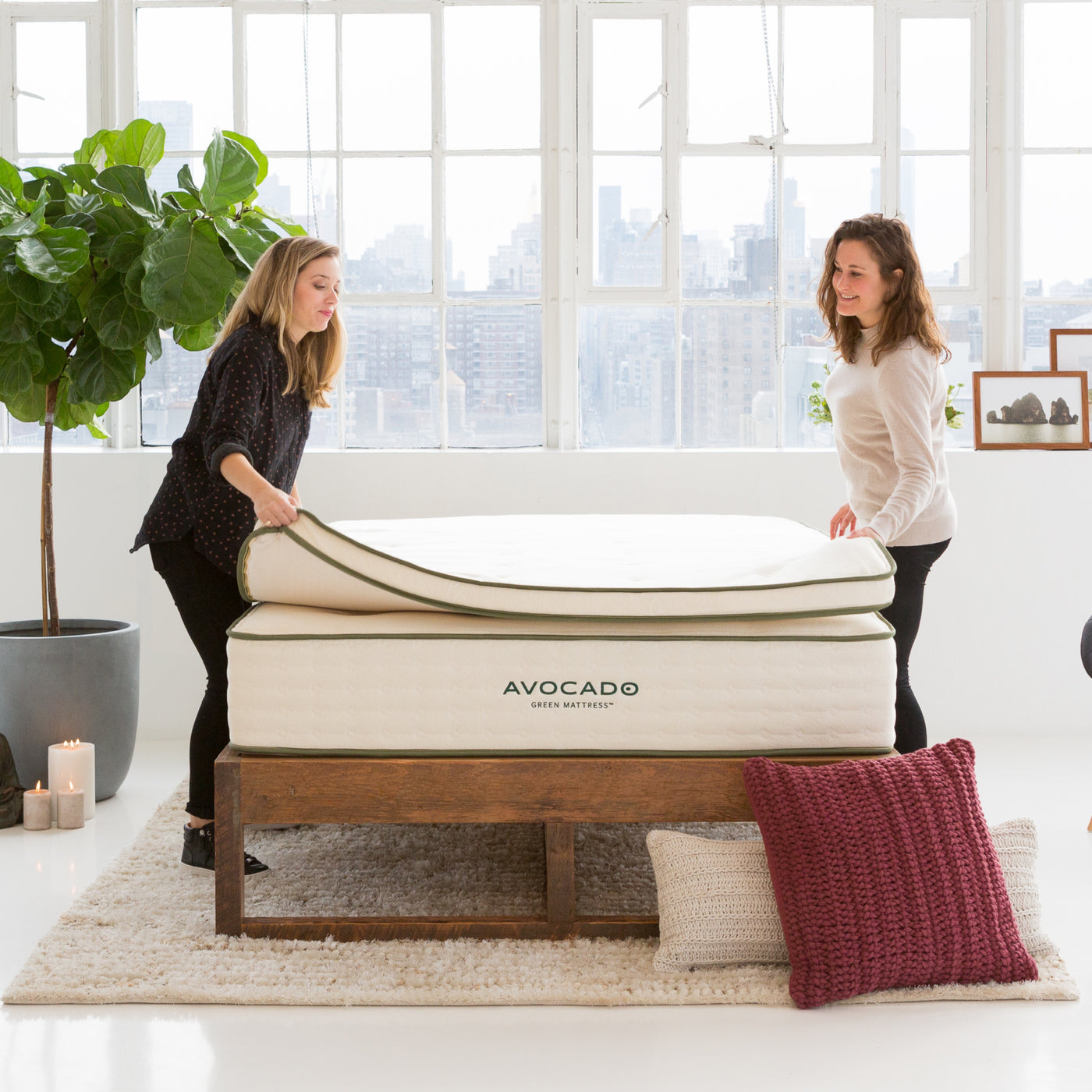 An organic mattress topper from Avocado Green Mattress