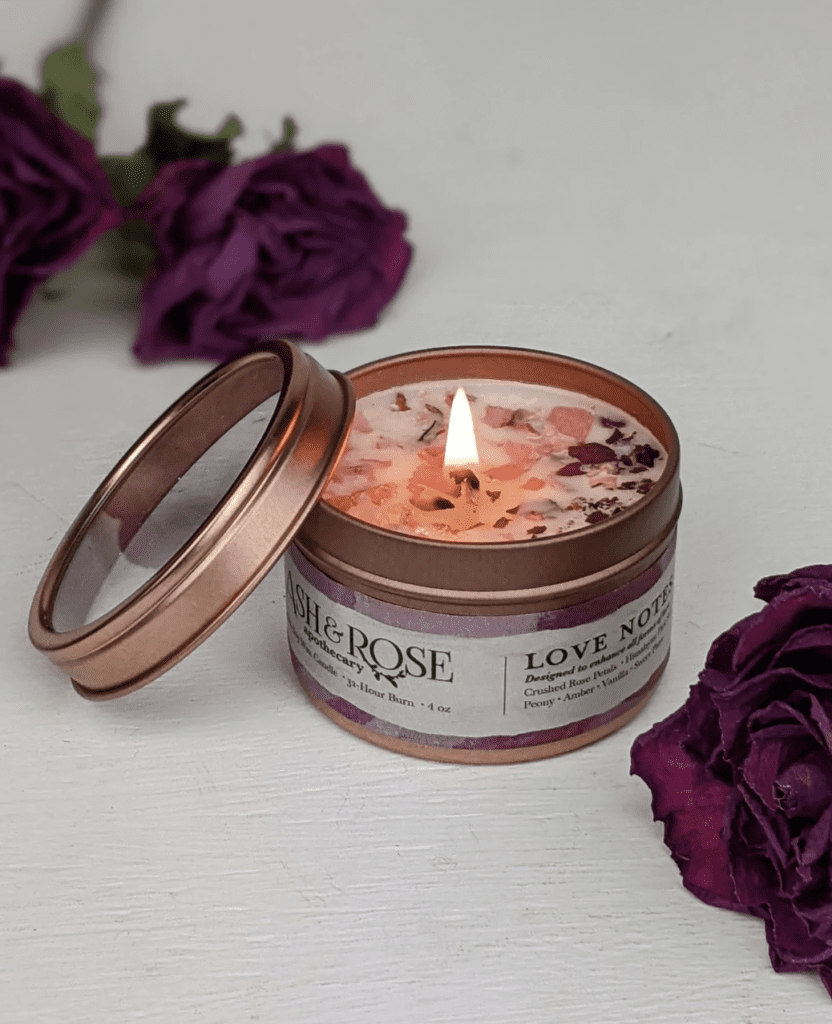 Ash & Rose - Love Notes Rose + Pink Salt Candle