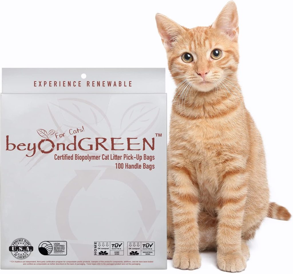beyondGREEN Plant-Based Cat Litter Poop Waste Pick-Up Bags for cats