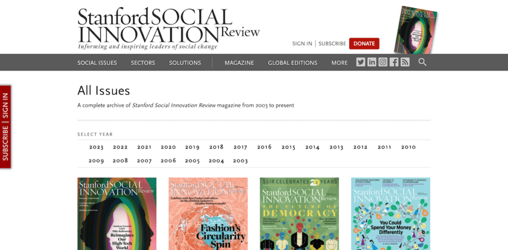 Stanford Social Innovation Review - Social Impact News