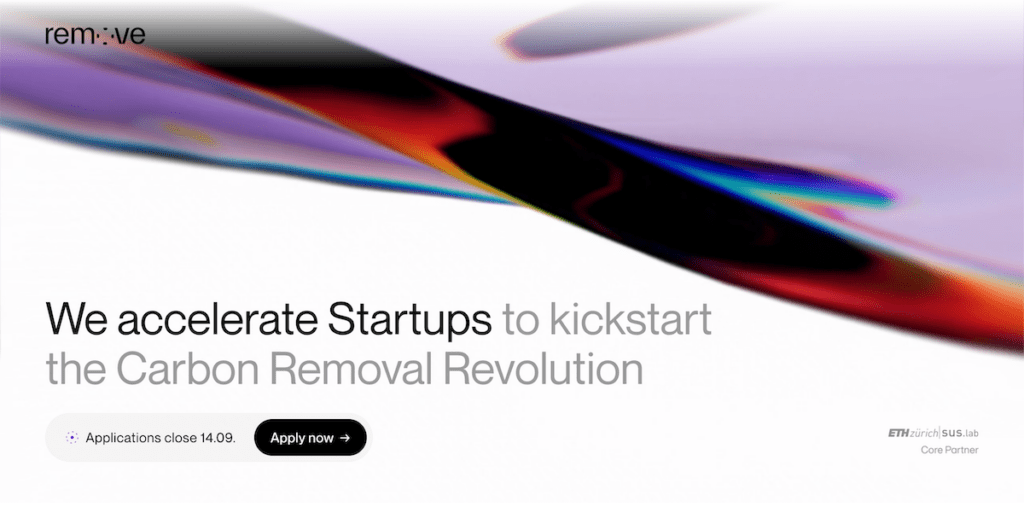 Remove is an accelerator program that serves as Europe's leading initiative tailored to assist early-stage startups focused on carbon dioxide removal (CDR).